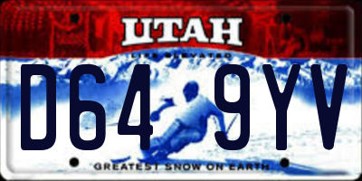 UT license plate D649YV