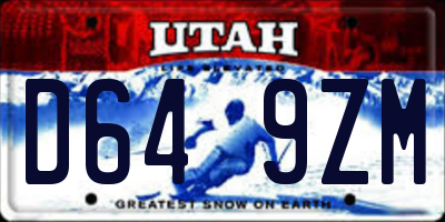 UT license plate D649ZM