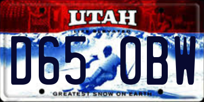 UT license plate D650BW