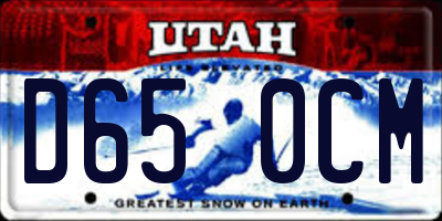 UT license plate D650CM