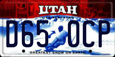 UT license plate D650CP
