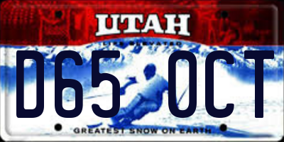 UT license plate D650CT