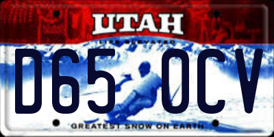 UT license plate D650CV