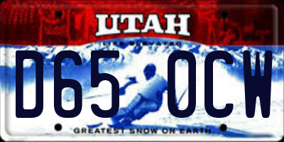 UT license plate D650CW