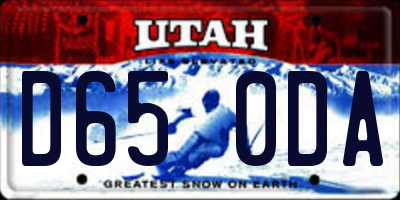 UT license plate D650DA