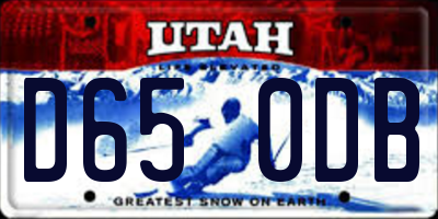 UT license plate D650DB