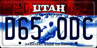 UT license plate D650DC