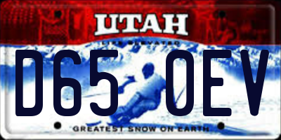 UT license plate D650EV