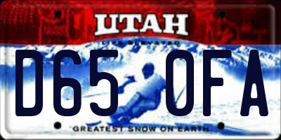 UT license plate D650FA