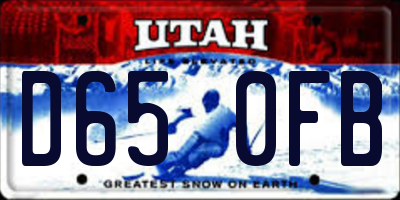 UT license plate D650FB