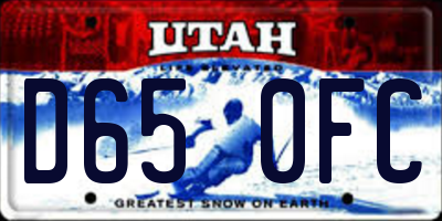 UT license plate D650FC
