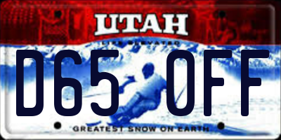 UT license plate D650FF