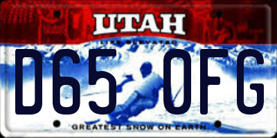 UT license plate D650FG