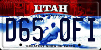 UT license plate D650FI