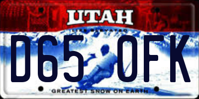 UT license plate D650FK