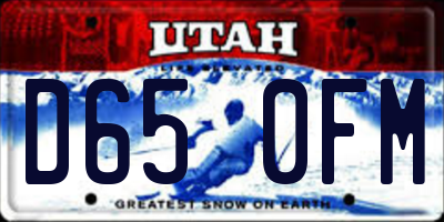 UT license plate D650FM