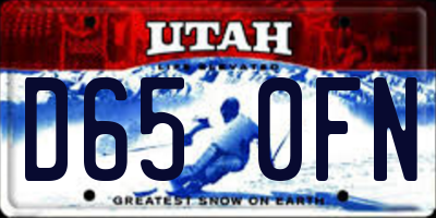 UT license plate D650FN