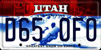 UT license plate D650FO