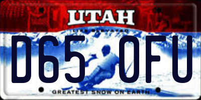 UT license plate D650FU