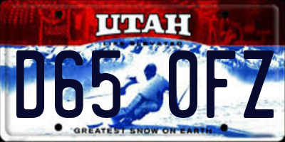 UT license plate D650FZ