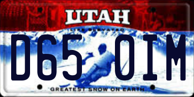 UT license plate D650IM
