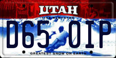 UT license plate D650IP