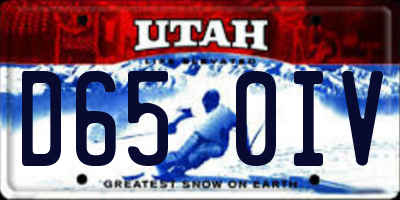 UT license plate D650IV