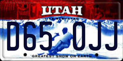 UT license plate D650JJ