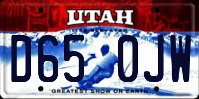 UT license plate D650JW