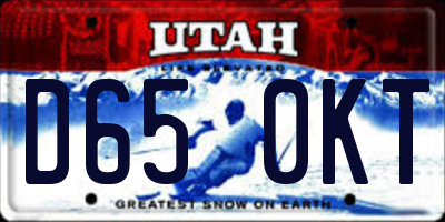 UT license plate D650KT