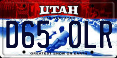 UT license plate D650LR