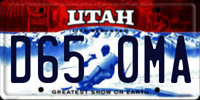 UT license plate D650MA