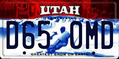 UT license plate D650MD
