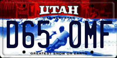UT license plate D650MF