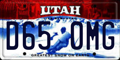 UT license plate D650MG