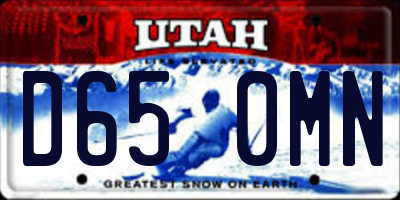 UT license plate D650MN