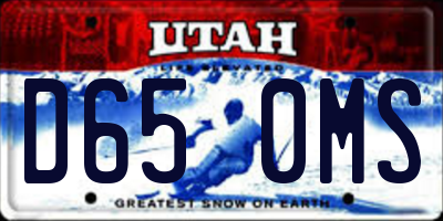 UT license plate D650MS