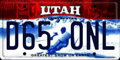 UT license plate D650NL