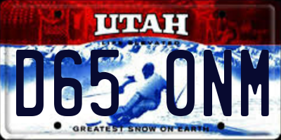 UT license plate D650NM