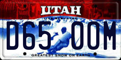 UT license plate D650OM