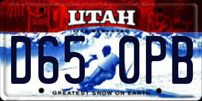 UT license plate D650PB