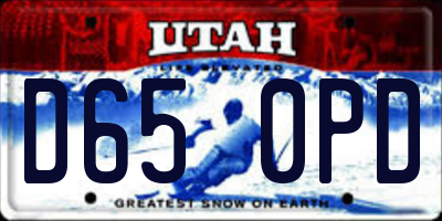 UT license plate D650PD