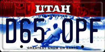 UT license plate D650PF
