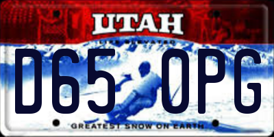 UT license plate D650PG