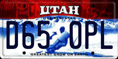 UT license plate D650PL