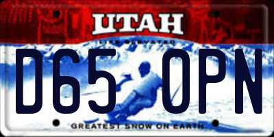 UT license plate D650PN