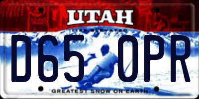 UT license plate D650PR