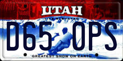 UT license plate D650PS