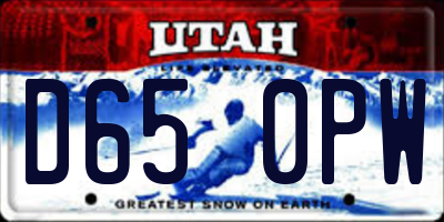 UT license plate D650PW