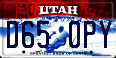 UT license plate D650PY